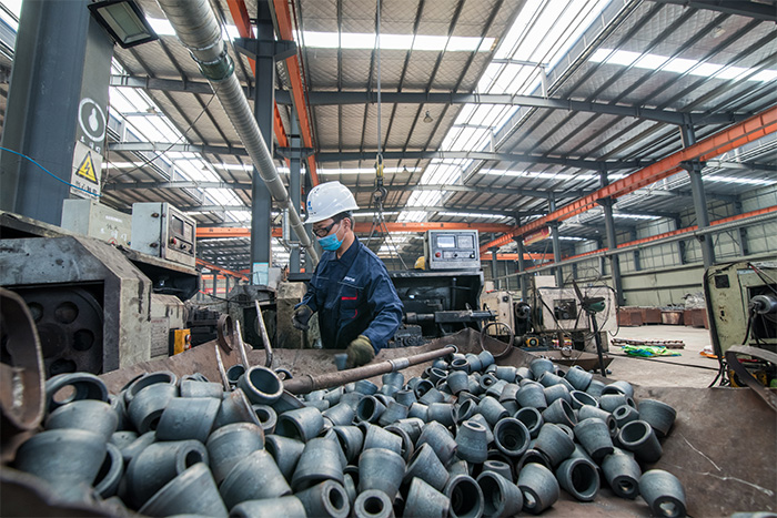 莱芜网架配件-锥头加工车间